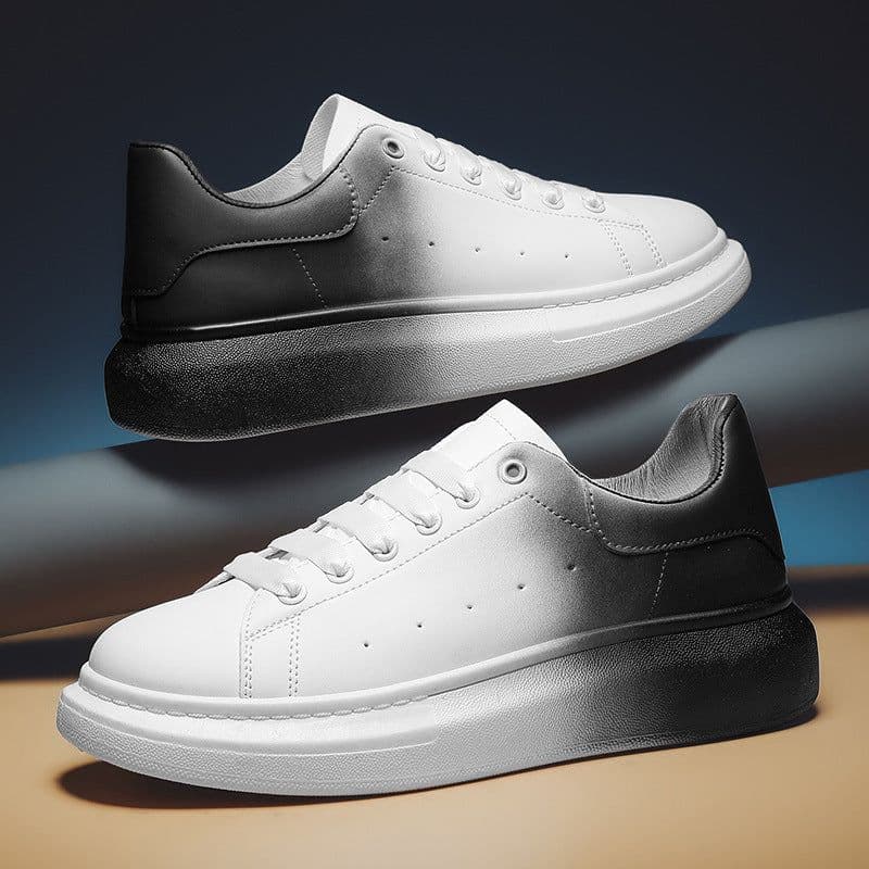 image-Gradual Color Small White Casual Sports Shoes For Men