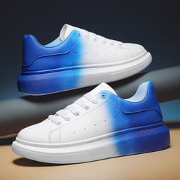 image-Gradual Color Small White Casual Sports Shoes For Men