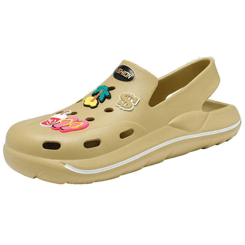 image-Men's Breathable Hole Shoes In Summer