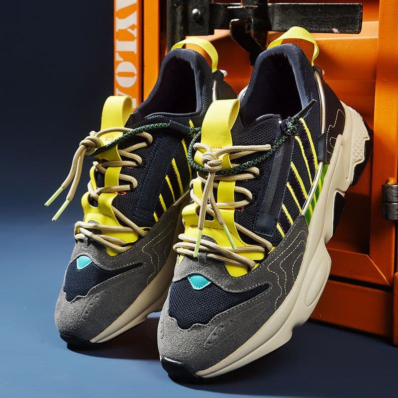 image-New Black Warrior Mesh Sneakers Casual Running Height-increasing Fashion Shoes