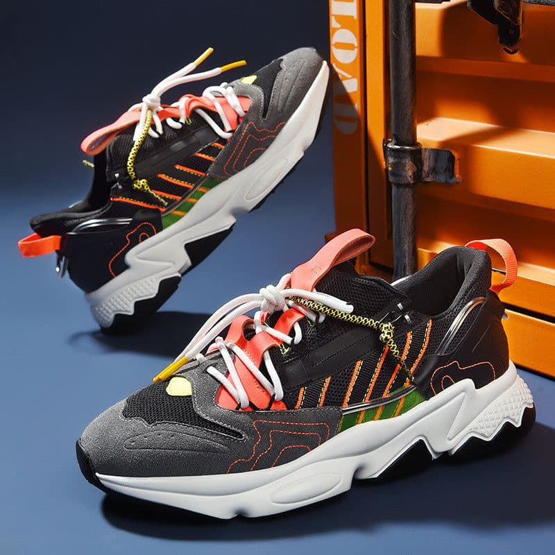 image-New Black Warrior Mesh Sneakers Casual Running Height-increasing Fashion Shoes