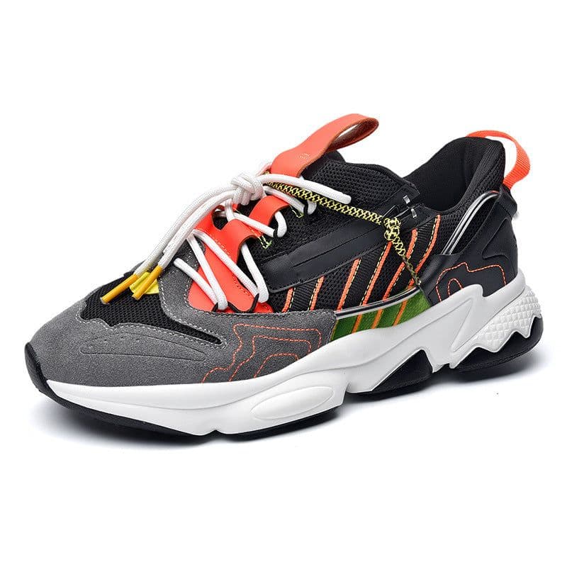 image-New Black Warrior Mesh Sneakers Casual Running Height-increasing Fashion Shoes