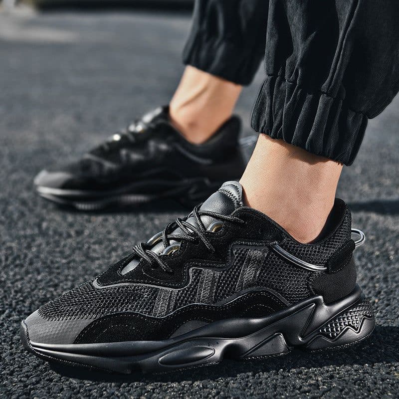 image-New Black Warrior Mesh Sneakers Casual Running Height-increasing Fashion Shoes