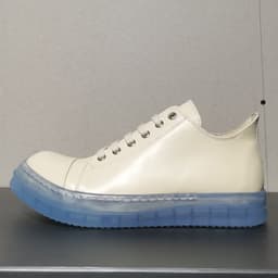 image-Men's Blue Transparent Sole Lace Up Beige Light Shoes