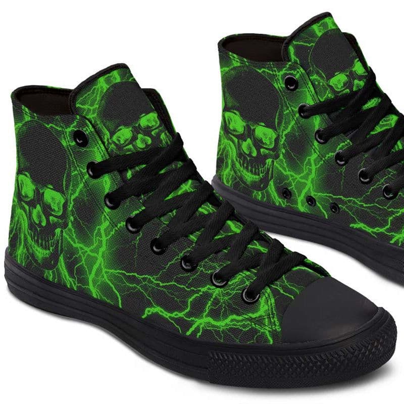 image-Fashion Printed Couple High Top Canvas Shoes