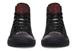 image-Fashion Printed Couple High Top Canvas Shoes