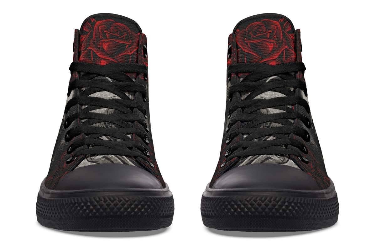 image-Fashion Printed Couple High Top Canvas Shoes