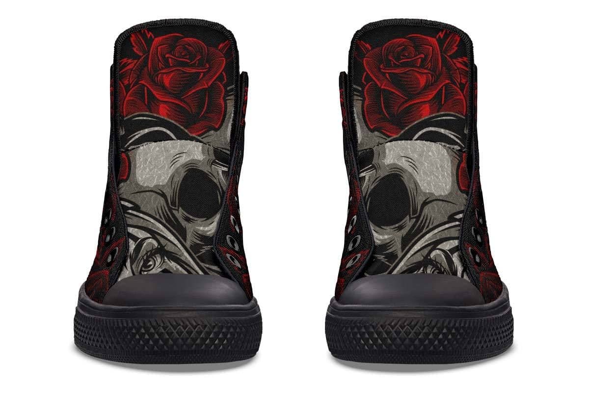 image-Fashion Printed Couple High Top Canvas Shoes