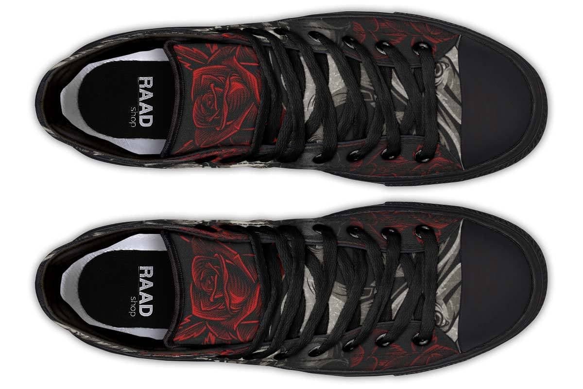 image-Fashion Printed Couple High Top Canvas Shoes