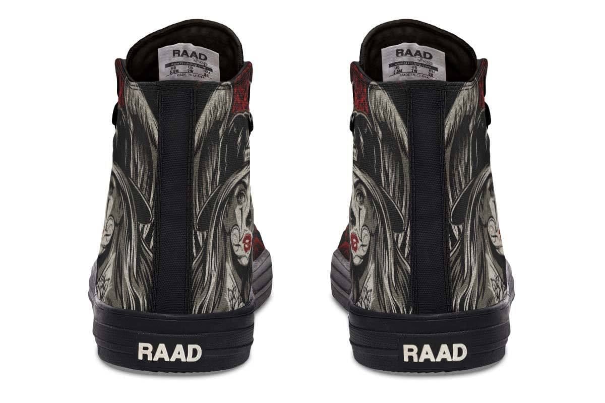 image-Fashion Printed Couple High Top Canvas Shoes