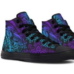 image-Printed Couple High Top Canvas Shoes