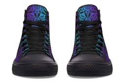 image-Printed Couple High Top Canvas Shoes