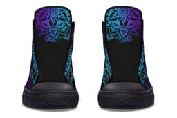 image-Printed Couple High Top Canvas Shoes