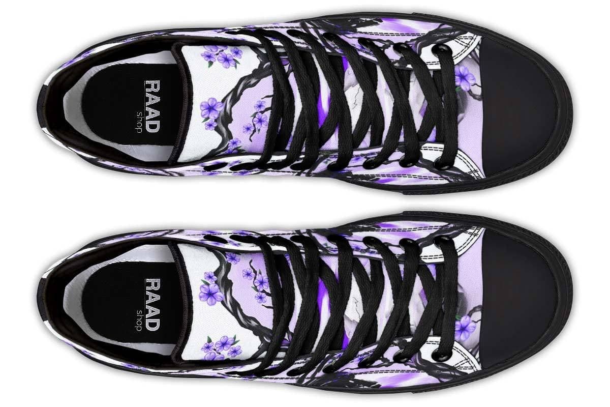 image-Fashion Printed Couple High Top Canvas Shoes