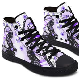 image-Fashion Printed Couple High Top Canvas Shoes