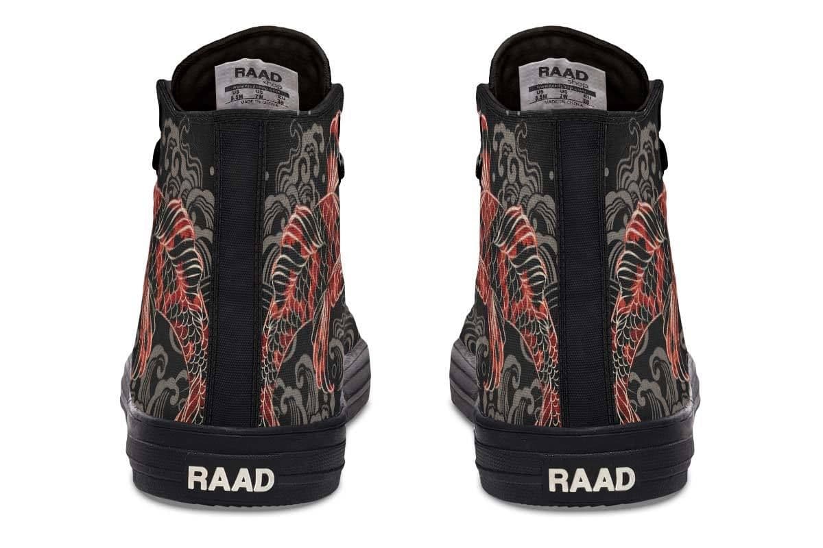image-Fashion Printed Couple High Top Canvas Shoes
