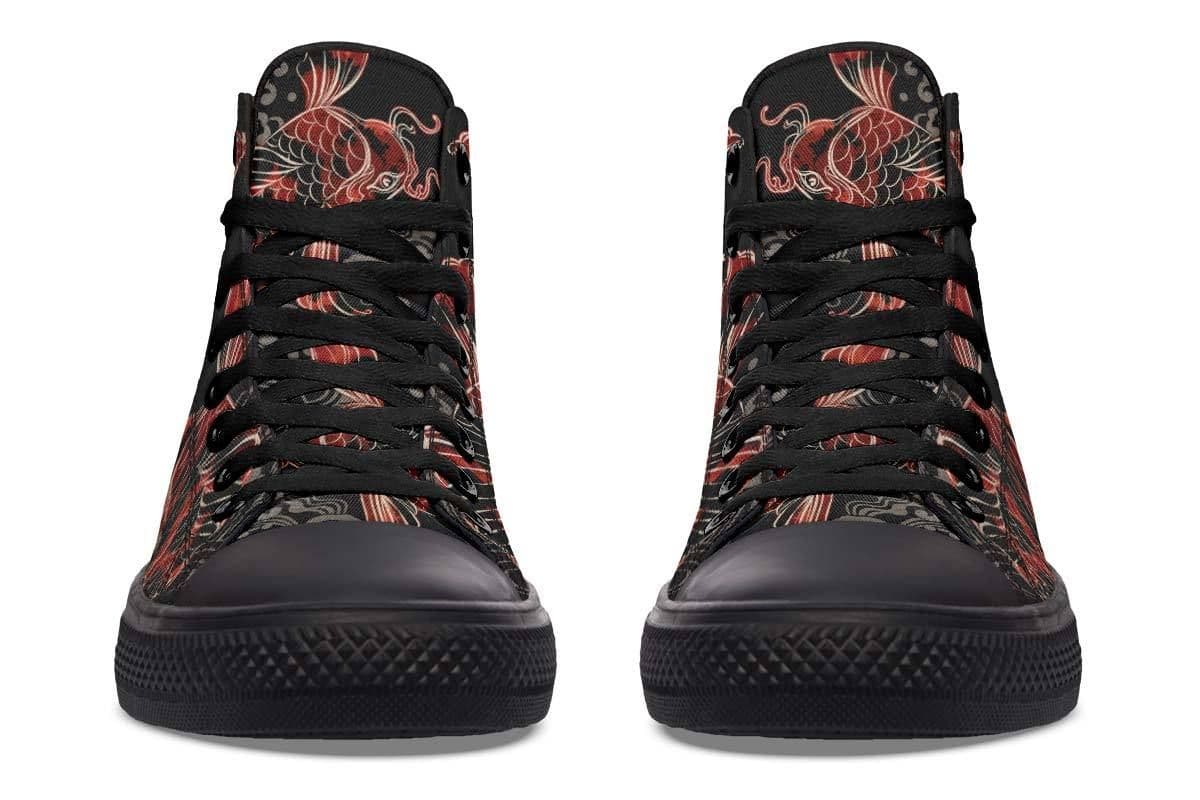 image-Fashion Printed Couple High Top Canvas Shoes
