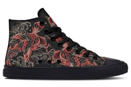 image-Fashion Printed Couple High Top Canvas Shoes