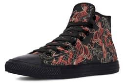 image-Fashion Printed Couple High Top Canvas Shoes