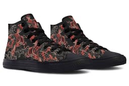 image-Fashion Printed Couple High Top Canvas Shoes
