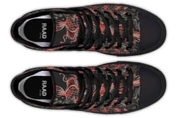 image-Fashion Printed Couple High Top Canvas Shoes