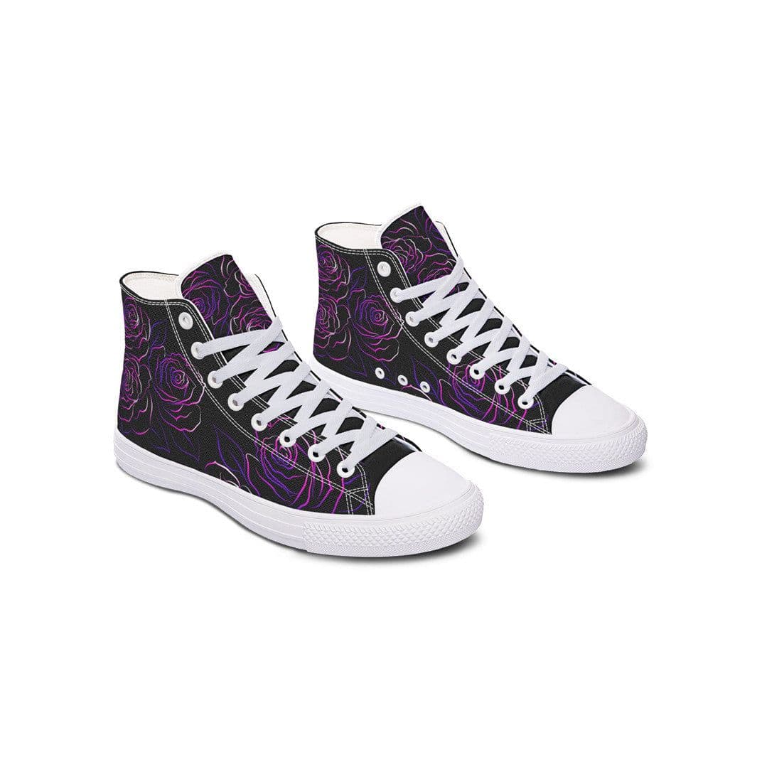 image-Fashion Printed Couple High Top Canvas Shoes