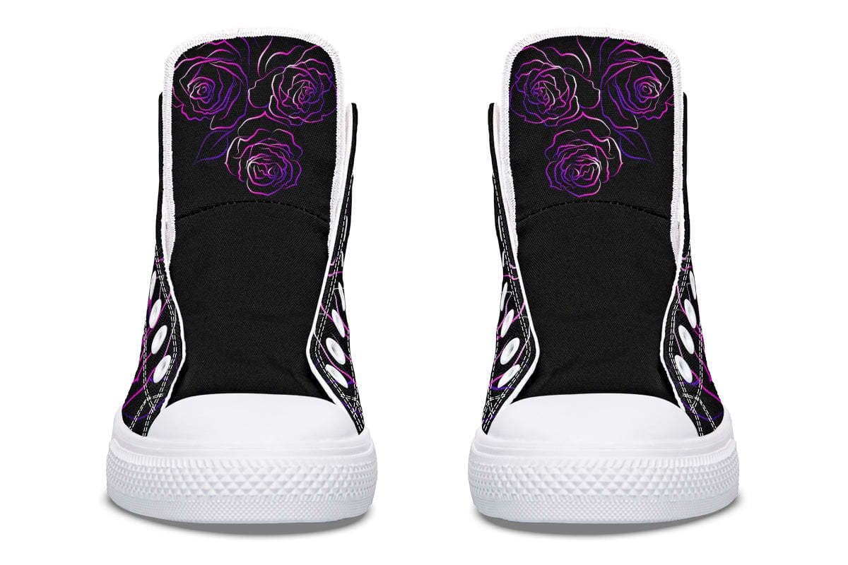 image-Fashion Printed Couple High Top Canvas Shoes