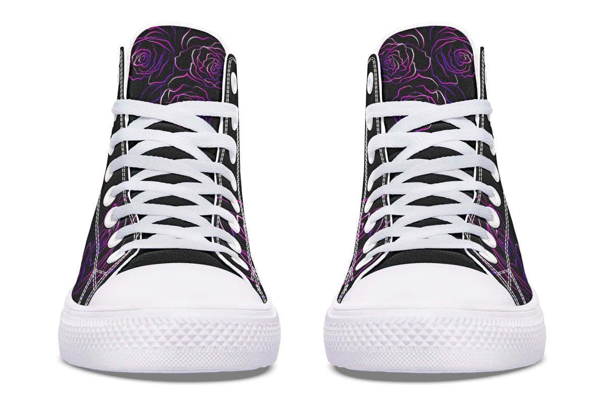 image-Fashion Printed Couple High Top Canvas Shoes