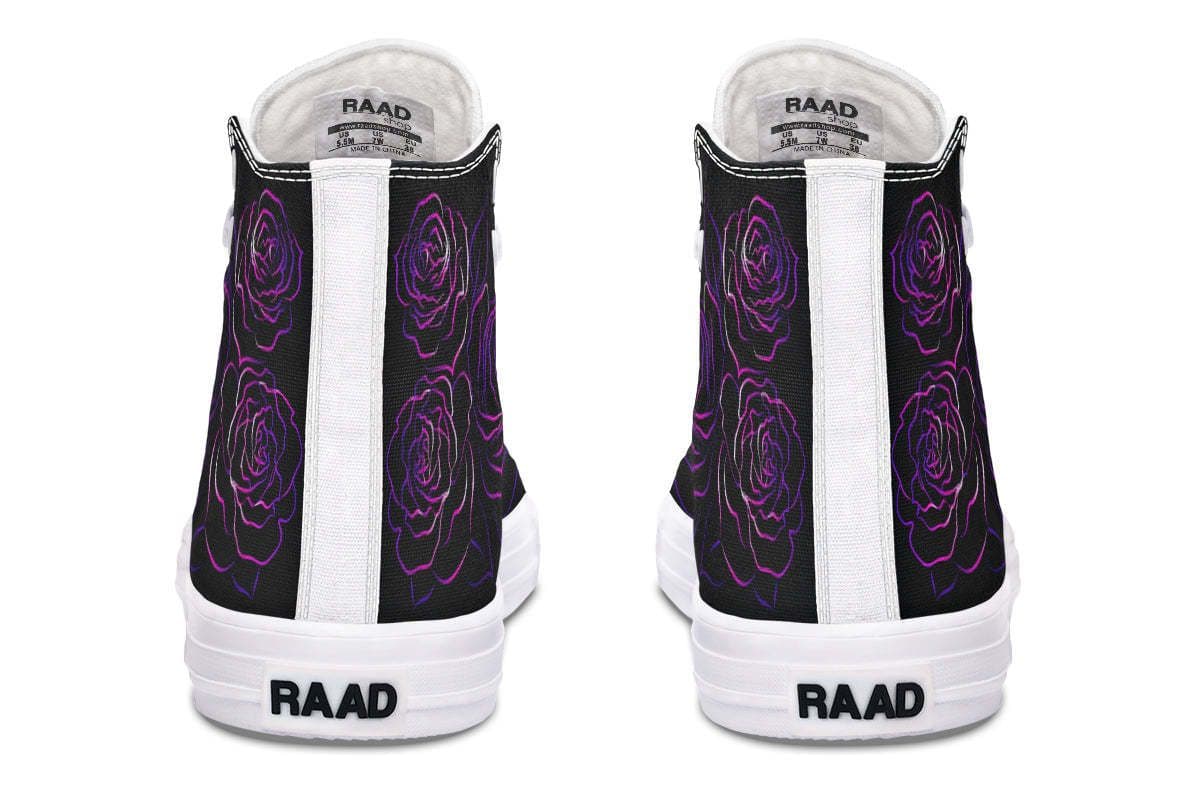 image-Fashion Printed Couple High Top Canvas Shoes