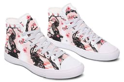 image-Fashion Printed Couple High Top Canvas Shoes