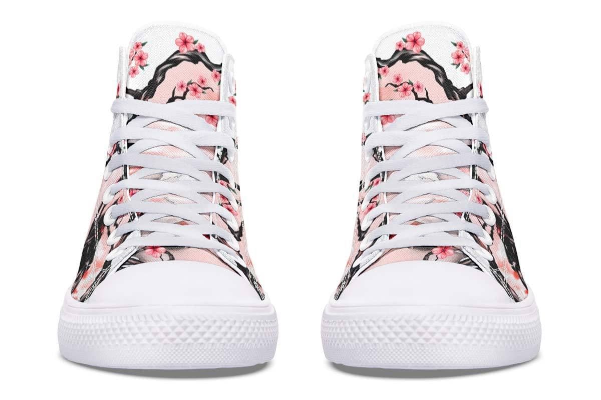 image-Fashion Printed Couple High Top Canvas Shoes