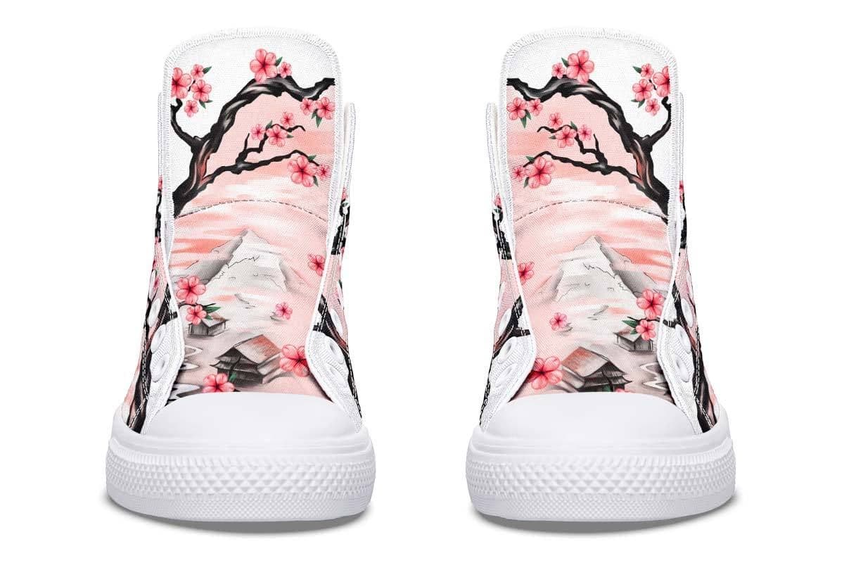 image-Fashion Printed Couple High Top Canvas Shoes