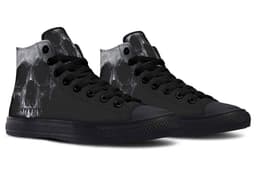 image-Fashion Printed Couple High Top Canvas Shoes