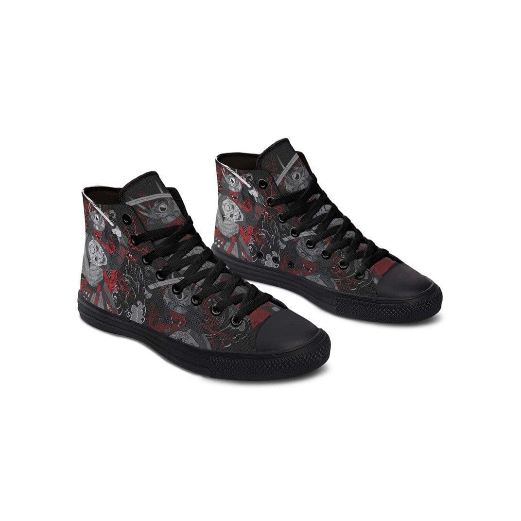 image-Fashion Printed Couple High Top Canvas Shoes