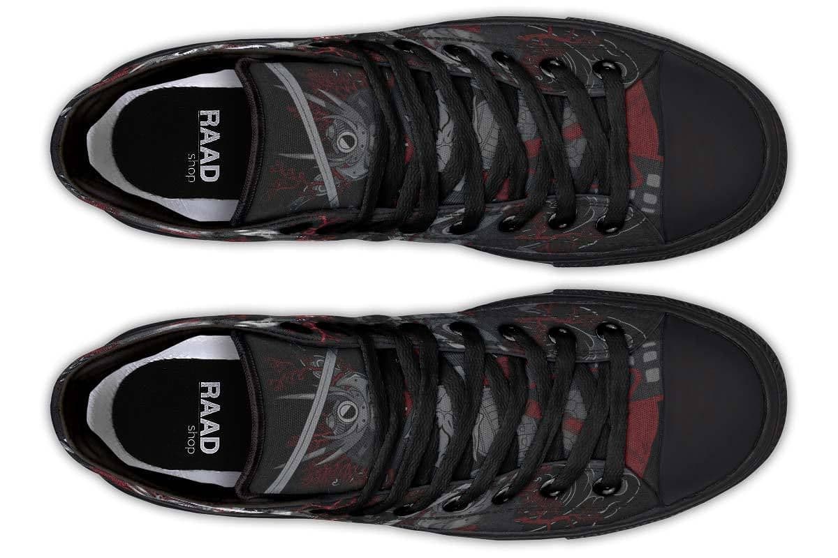 image-Fashion Printed Couple High Top Canvas Shoes