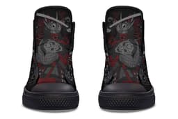 image-Fashion Printed Couple High Top Canvas Shoes