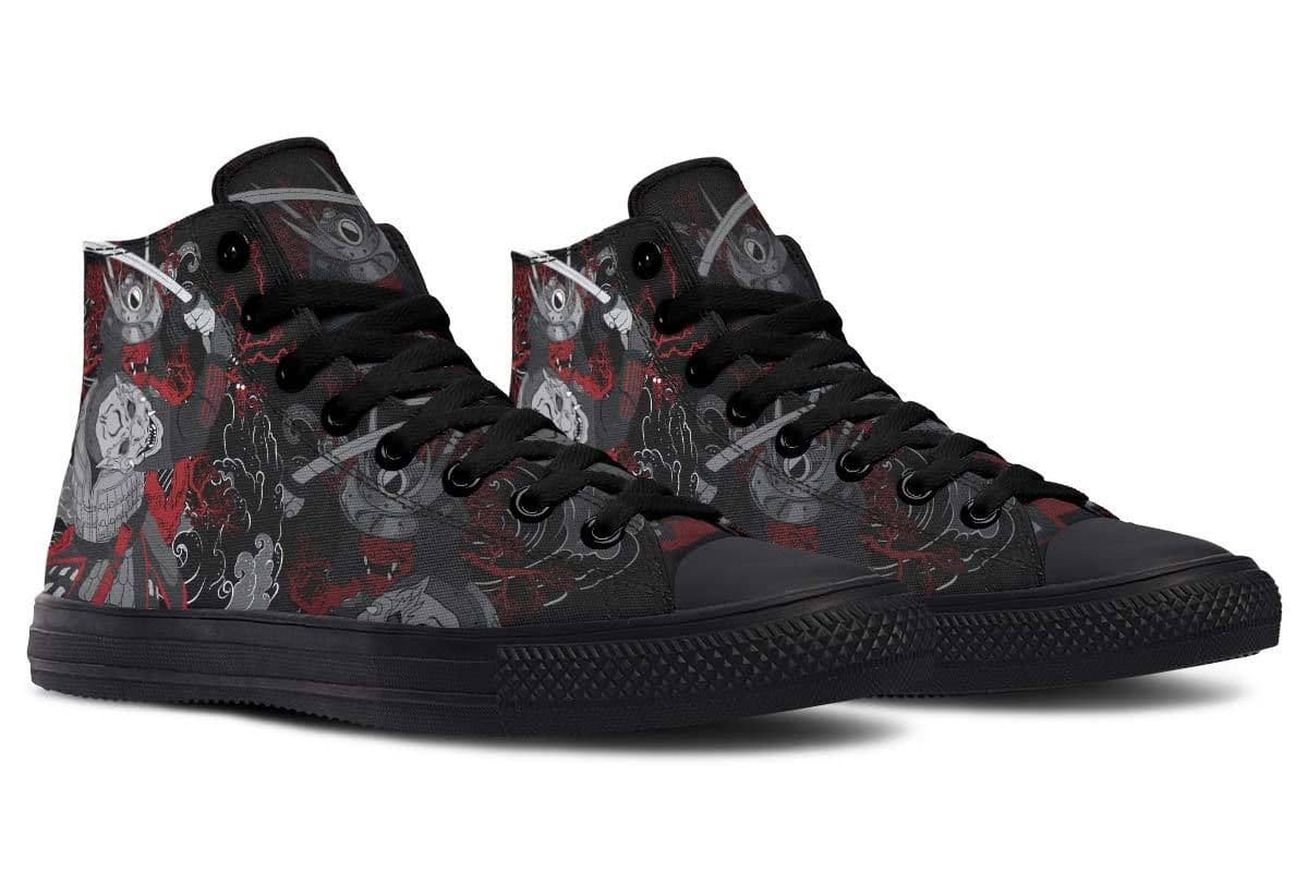 image-Fashion Printed Couple High Top Canvas Shoes