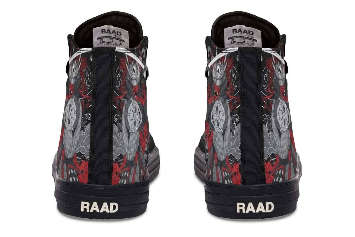 image-Fashion Printed Couple High Top Canvas Shoes