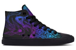 image-Fashion Printed Couple High Top Canvas Shoes