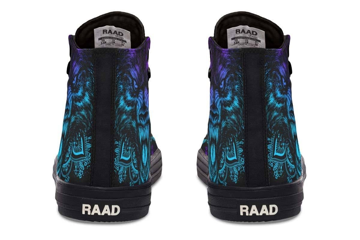 image-Fashion Printed Couple High Top Canvas Shoes