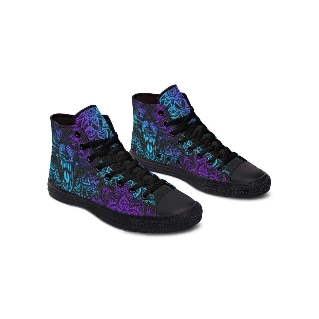image-Fashion Printed Couple High Top Canvas Shoes