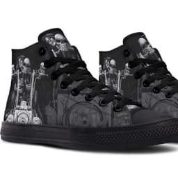 image-Printed Couple High-top Canvas Shoes