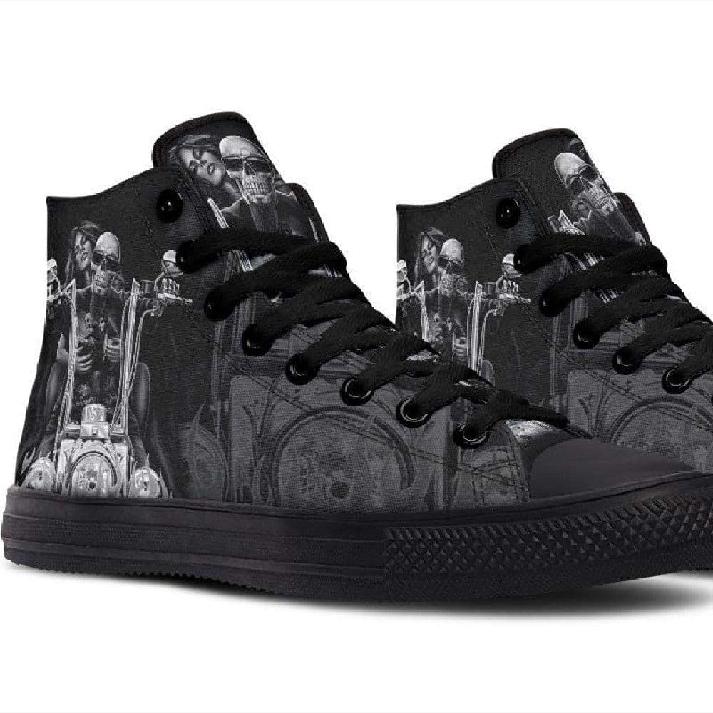 image-Printed Couple High-top Canvas Shoes