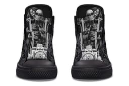 image-Printed Couple High-top Canvas Shoes