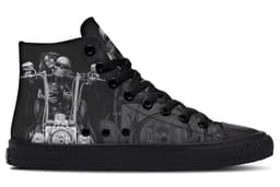 image-Printed Couple High-top Canvas Shoes