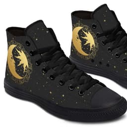 image-Fashion Printed Couple High Top Canvas Shoes