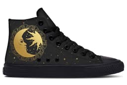 image-Fashion Printed Couple High Top Canvas Shoes