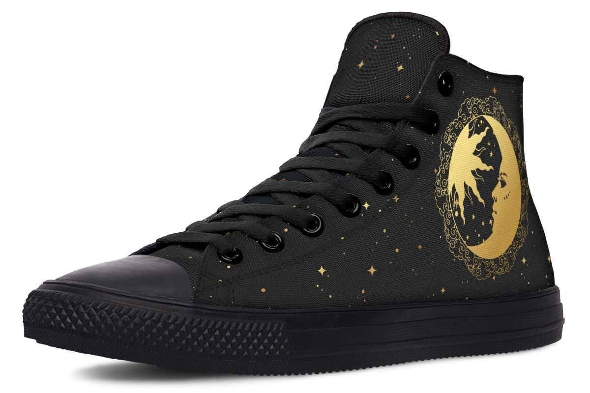 image-Fashion Printed Couple High Top Canvas Shoes