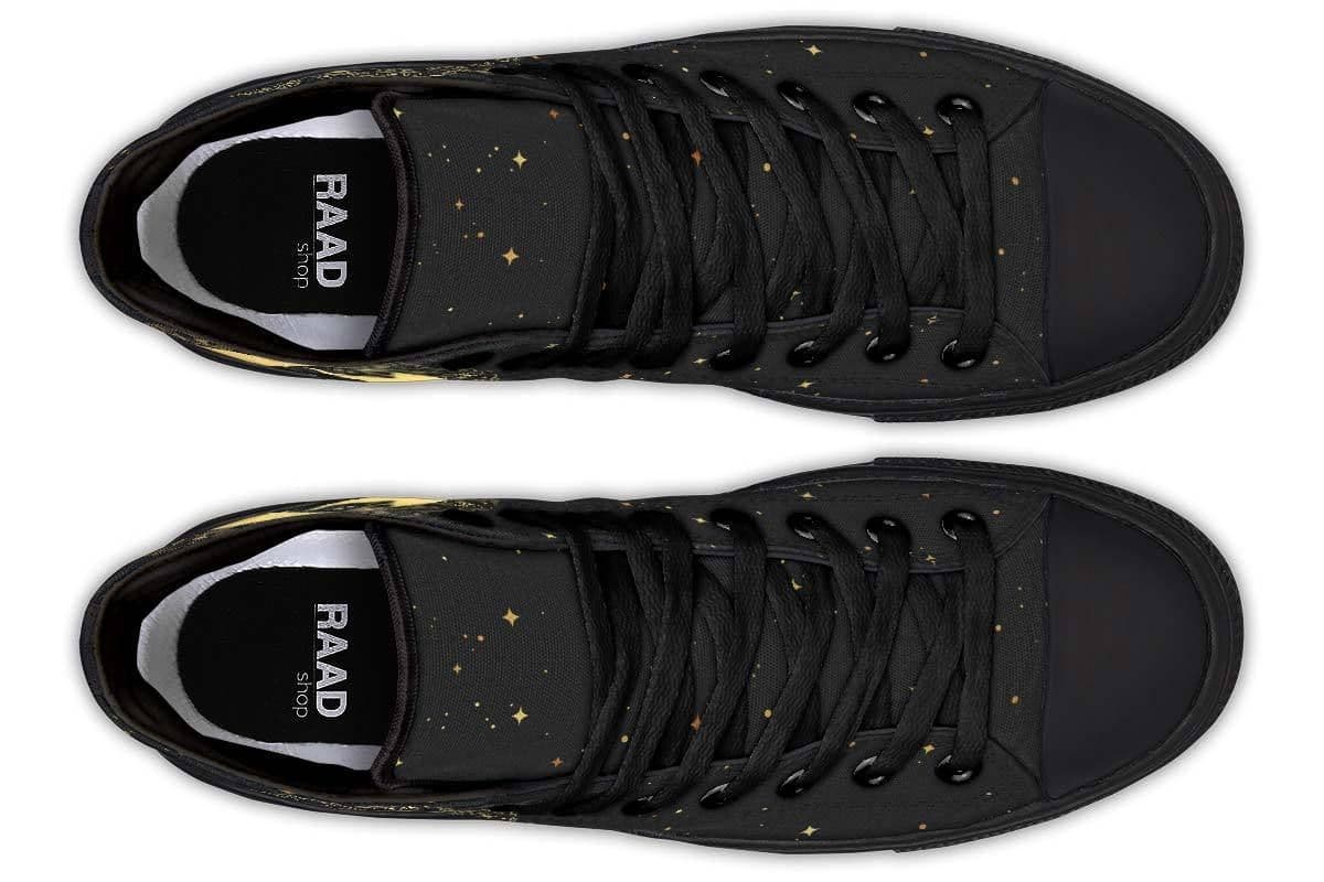 image-Fashion Printed Couple High Top Canvas Shoes