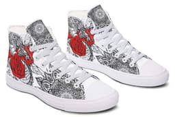image-Fashion Printed Couple High Top Canvas Shoes